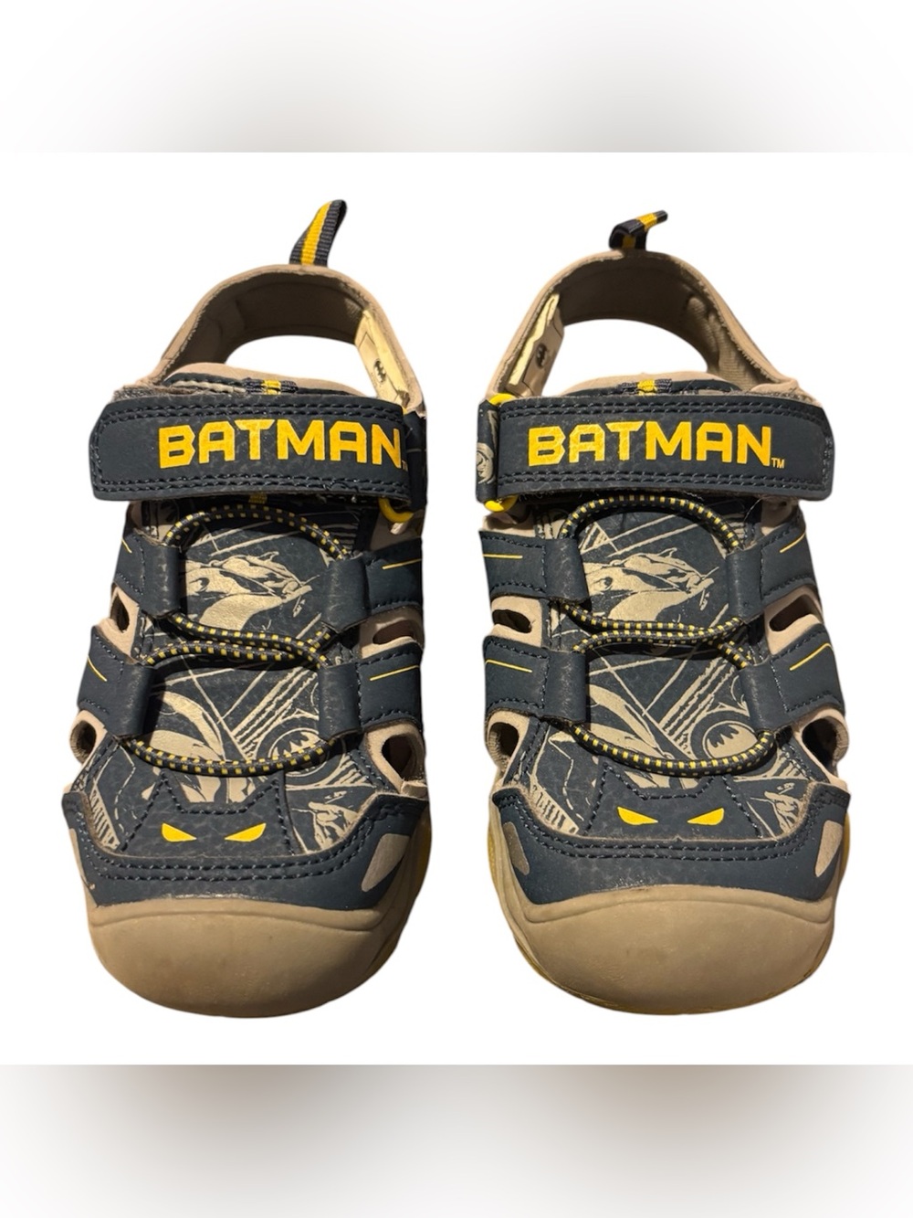 Batman Navy and Yellow Boys' Adventure Sandals
